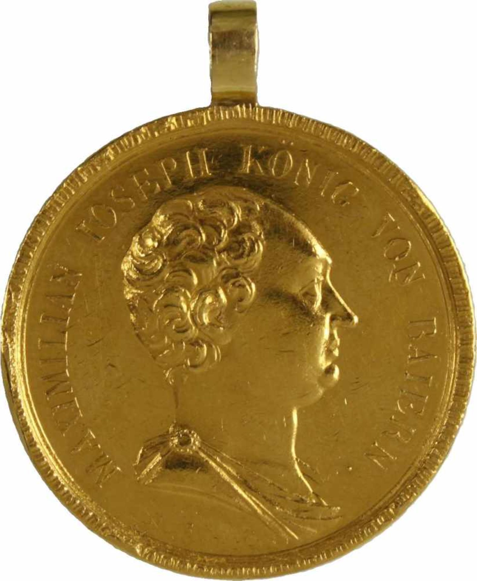 Goldene Zivilverdienstmedaille, Brustbild König Max Joseph I., verliehen 1806-1840. Medaille Gold,