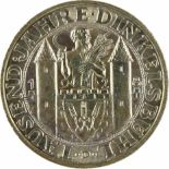 Weimarer Republik,3 Reichsmark, 1000 Jahre Befestigungsbau Dinkelsbühl, 1928 D, Stempelglanz. Jaeger