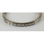 Armband mit Brillanten,Weißgold "750", 36 quadratische Glieder mit Brillanten zus. ca. 4,00 Karat,