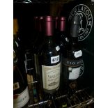 Seven bottles of 2003 Amarande Bordeaux red wine, and a bottle of Tio Pepe Palomino Fino sherry (