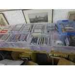 Ten boxes of assorted music CDs, mainly rock and pop, including Elvis and the Micheal Jackson