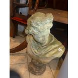 A statue of a Roman god, on socle base ONLINE BIDDING IS ONLY THROUGH UKAUCTIONEERS.COM