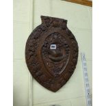 A fine plaque by C. Strapps, commemorating HMS 'Foudroyant' (launched 1798, wrecked 1897), made from