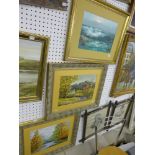 Three framed oils, one of a wild seascape, the other two of rural scenes (3) ONLINE BIDDING IS