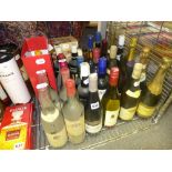 34 various bottles of drink, mainly wine, including 1974 Chateau Laroze claret, Tesco champagne,