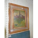 Leonard Bennetts, an oils on board, 'Chelsea Flour Mills', signed (29 x 23 cm), framed (with AR