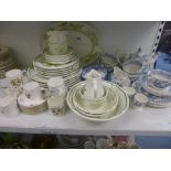 A Masons Old Chelsea pattern blue and white part tea service, a Royal Worcester part coffee service,