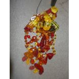 Five dramatic necklaces in coloured amber and five similar bracelets ONLINE BIDDING IS ONLY