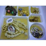 A tray of costume jewellery ONLINE BIDDING IS ONLY THROUGH UKAUCTIONEERS.COM