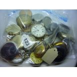 A large selection of rolled gold and metal pocket watches ONLINE BIDDING IS ONLY THROUGH