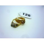 Two 9 ct gold and gem-set rings, gross estimated weight 9.5 gm ONLINE BIDDING IS ONLY THROUGH