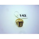 A 10 ct gold American college ring dated 1965, gross estimated weight 10 gm ONLINE BIDDING IS ONLY