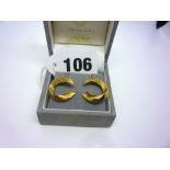 A pair of 9 ct gold earrings, estimated weight 4.2 gm ONLINE BIDDING IS ONLY THROUGH UKAUCTIONEERS.