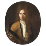 FRENCH PAINTER, LATE 17TH CENTURY. Male portrait. Oil on oval canvas, cm. 75 x 62. PITTORE FRANCESE,