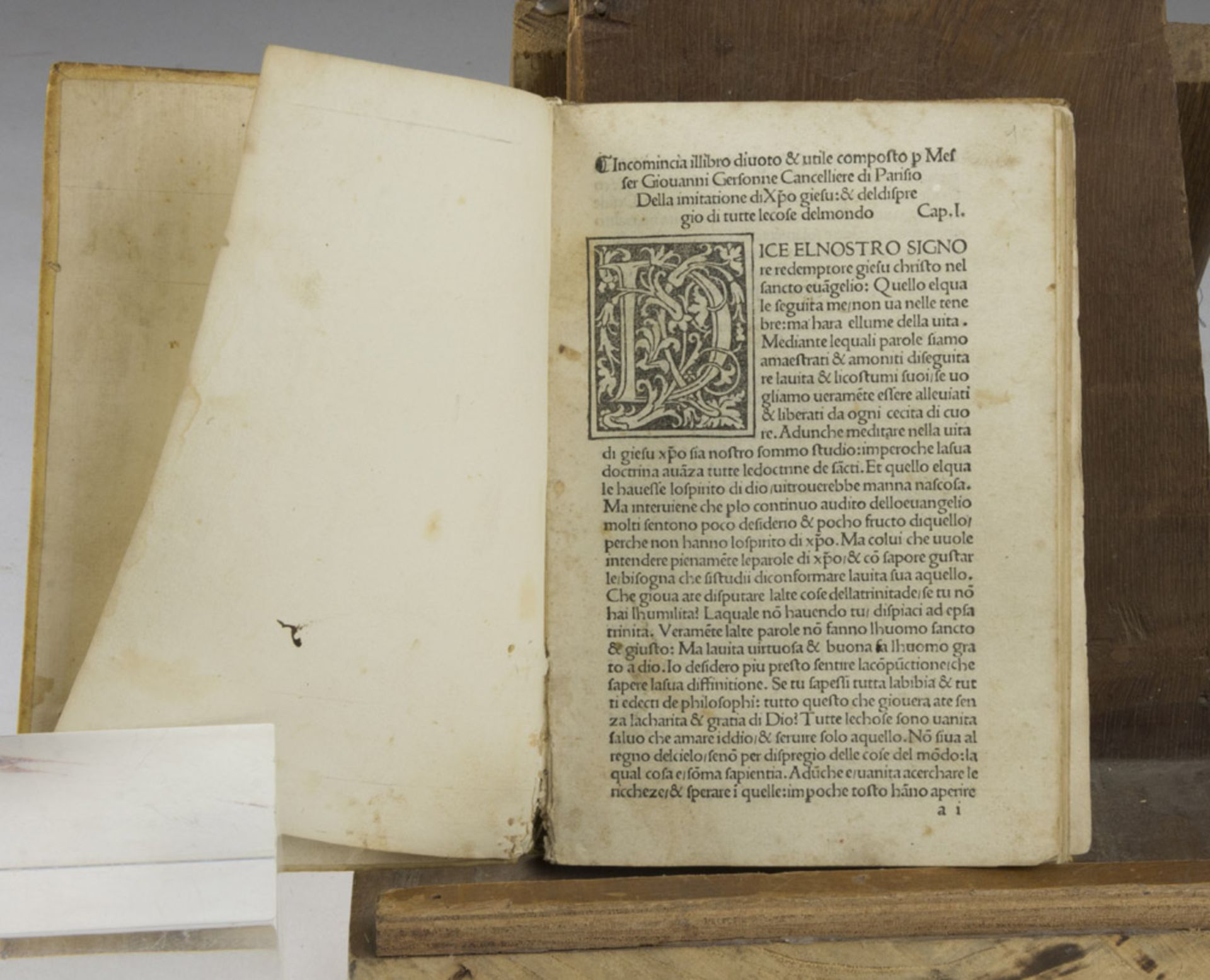 INCUNABOLUM Gersone Giovanni, All the things of the World. A volume with miniated indentations. - Bild 2 aus 4