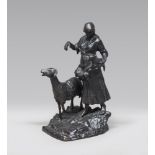 ITALIAN SCULPTOR, 19TH CENTURY Shepherdess with herd Lost wax casting bronze cm. 43 x 21 x 27 Not