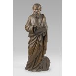 VENETIAN SCULPTOR, 17TH CENTURY St. Mark Wooden sculpture, cm. 68 x 26 x 14 One arm and fingers of