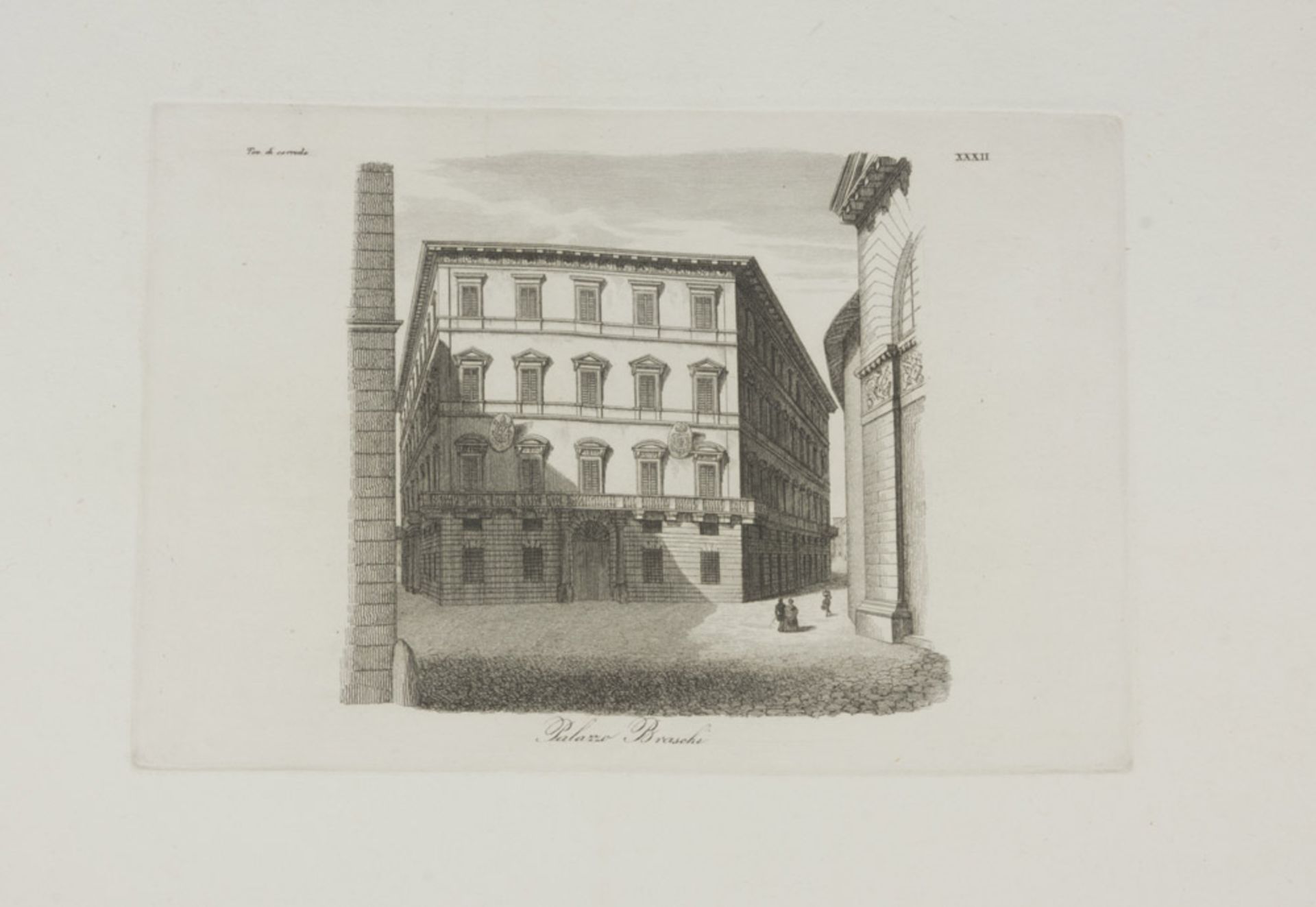 ITALIAN ENGRAVER, 19TH CENTURY Views in Rome, buildings and monuments 46 engravings Measures of