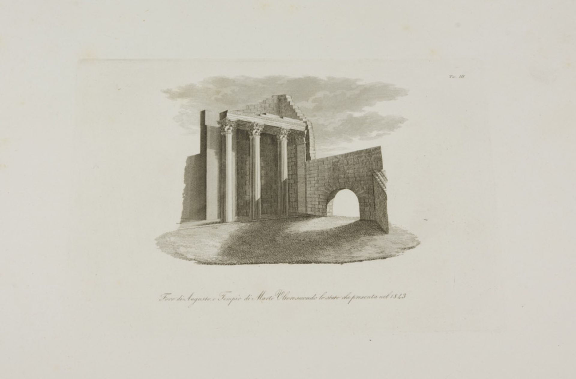 ITALIAN ENGRAVER, 19TH CENTURY Views in Rome, buildings and monuments 46 engravings Measures of - Image 3 of 4