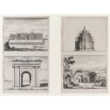 ITALIAN ENGRAVER, 19TH CENTURY ROMAN MONUMENTS Four etching in two sheets, cm. 45 x 27 Subtitled