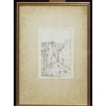 ITALIAN ENGRAVER, 20TH CENTURY VIEW FROM THE CALATA DI CAPODIMONTE LAGO OF AGNANO CAVERN OF