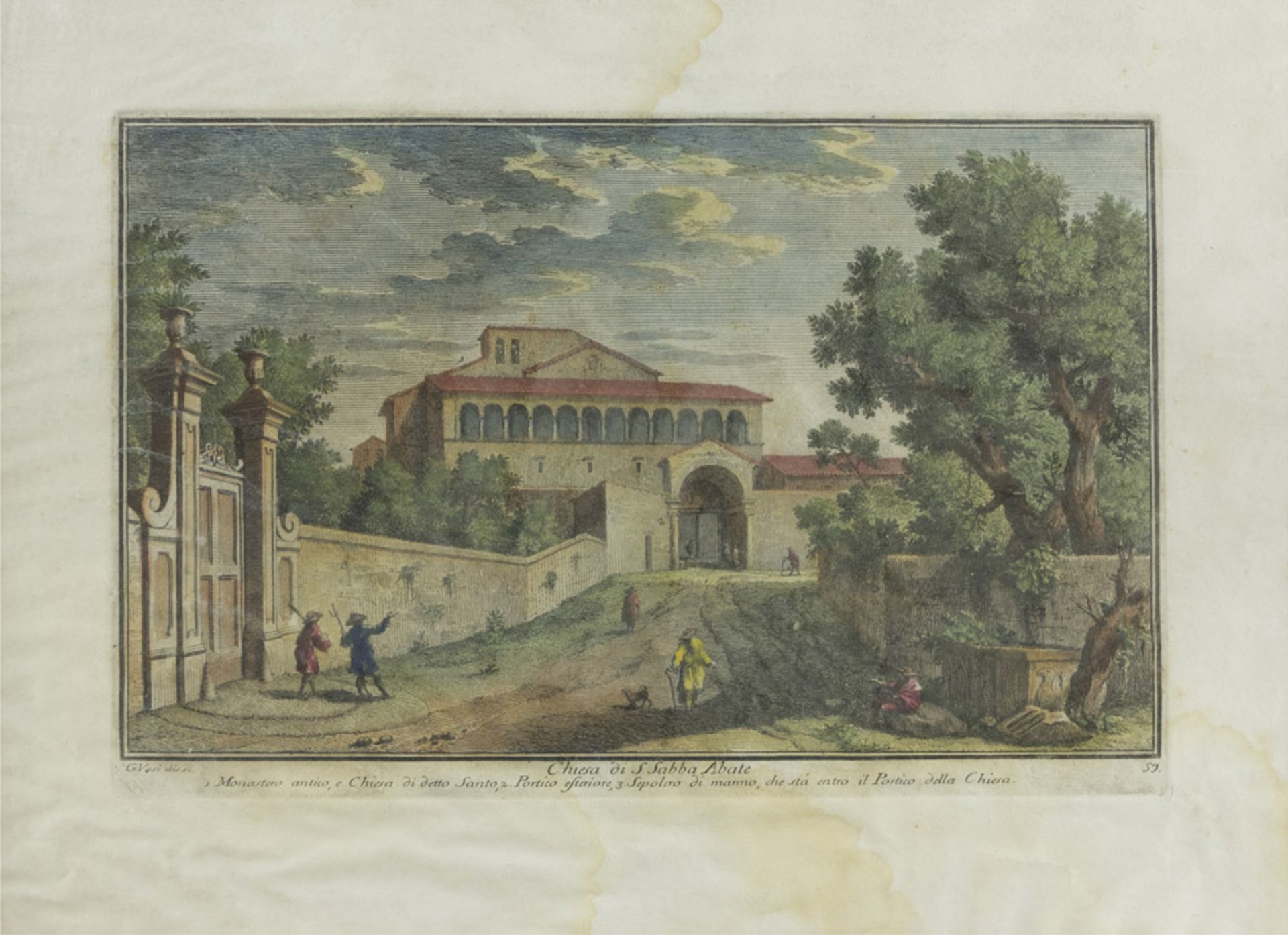 ENGRAVER XIX Church of the S.S. Trinit… and Convent of the Ps.P. Trinitarj, from Vases Church of - Image 2 of 2