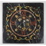 QUADRANT OF CLOCK IN COMMISSO MARBLES, 20TH CENTURY with support of green marble and decorated