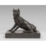 FRENCH SCULPTOR, 19TH CENTURY Mastiff Bronze with black patina cm. 15 x 16 x 10 Not signed