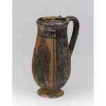 VASE MONOANSATO WITH BLACK FIGURES, 20TH CENTURY in orange clay and black varnish,. Measures cm.