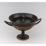 BLACK-FIGURES ATTIC LIP-CUP TYPE KILIX, 5TH CENTURY B.C. Measures cm. 16,5 x 29. KYLIX ATTICA A