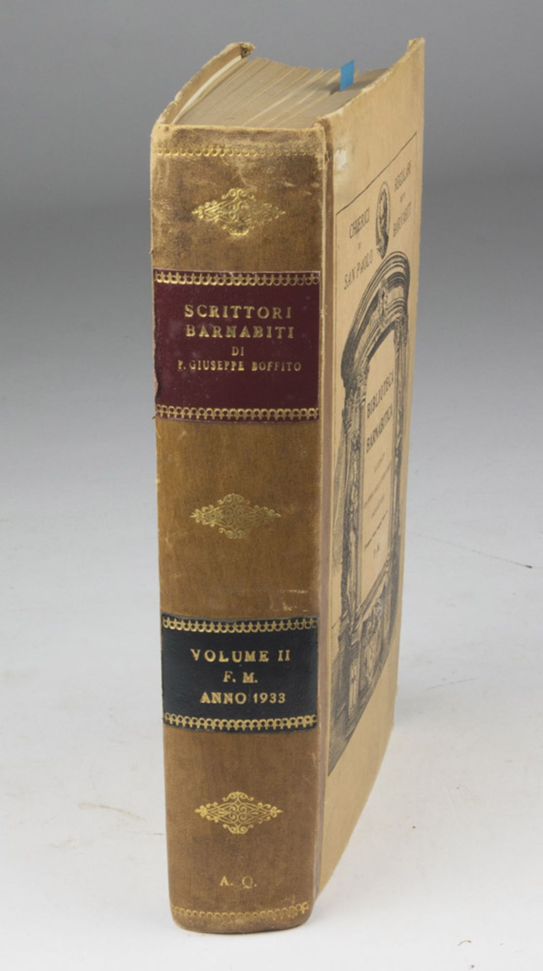 GEOGRAPHY Biblioteca Barnabitica illustrata. Ed. 20th century. Half leather. AGIOGRAFIE Biblioteca