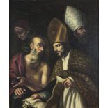 ITALIAN PAINTER, EARLY 20TH CENTURY St. Girolamo and Sant'Agostino doctors of the Church Oil on