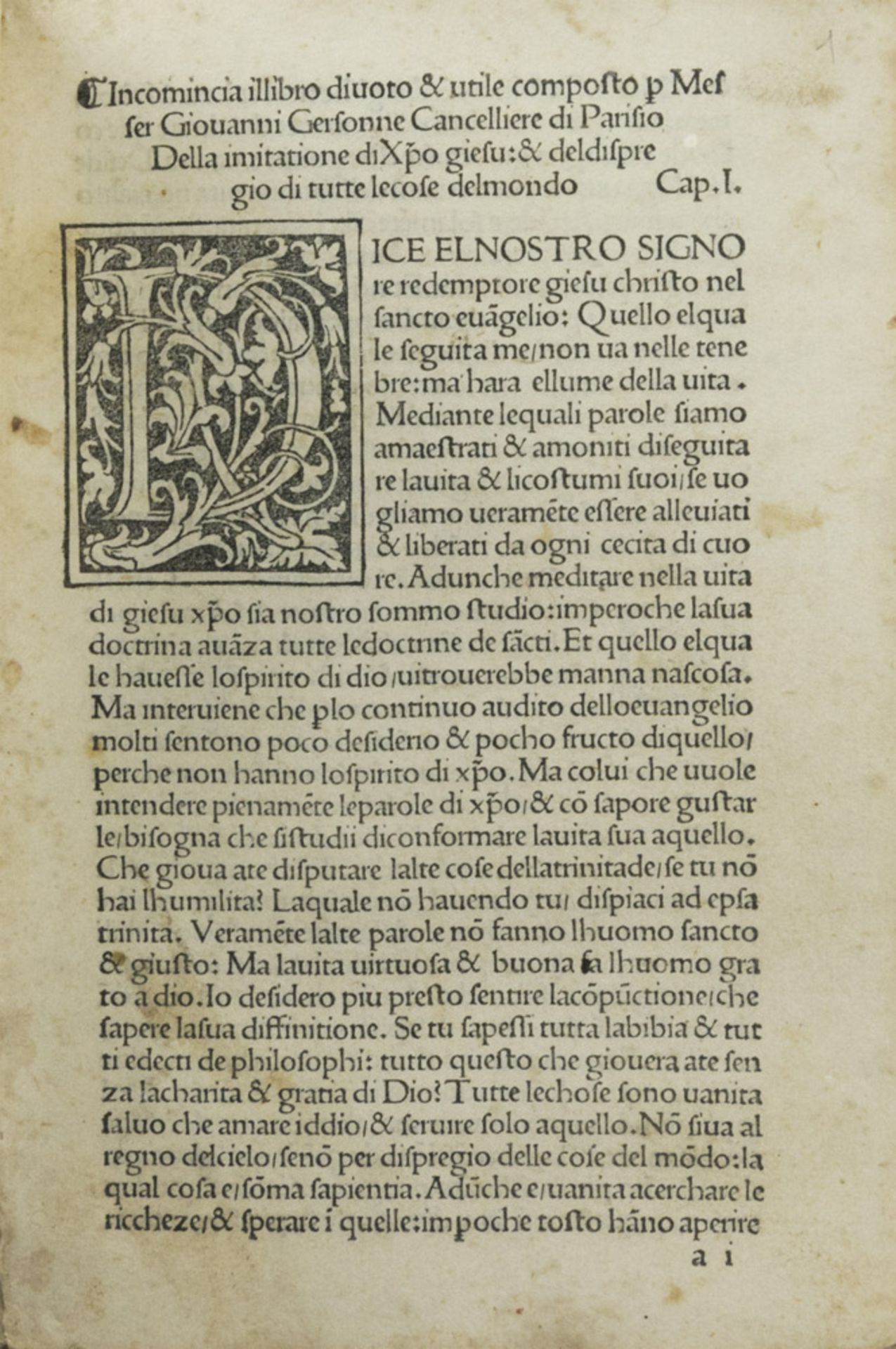 INCUNABOLUM Gersone Giovanni, All the things of the World. A volume with miniated indentations. - Bild 4 aus 4