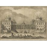 JOSEPH VASI (Corleone 1710 - Rome 1782) Pyrotechnic games for the celebration of the Chinea in the