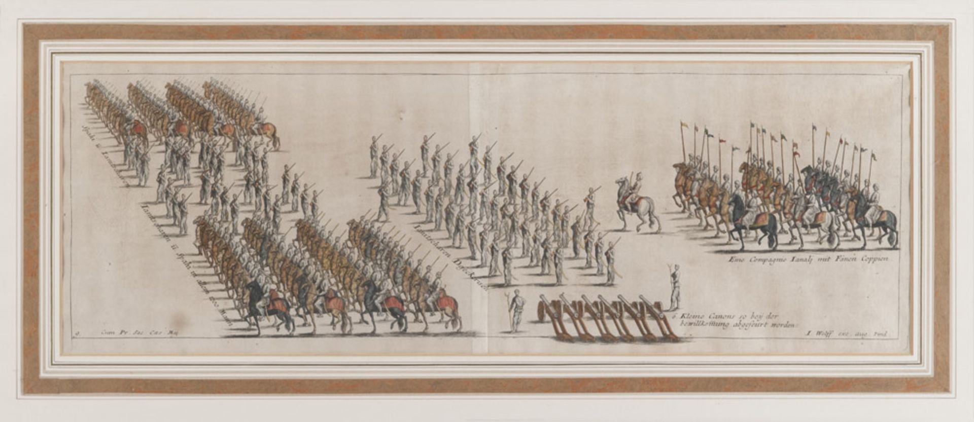 GERMAN ENGRAVER, LATE 19TH CENTURY CAVALRY, INFANTRYMEN AND ARTILLERY CAVALRY AND MUSICAL