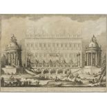 JOSEPH VASI (Corleone 1710 - Rome 1782) Construction of the temple of Apollo on the back of building