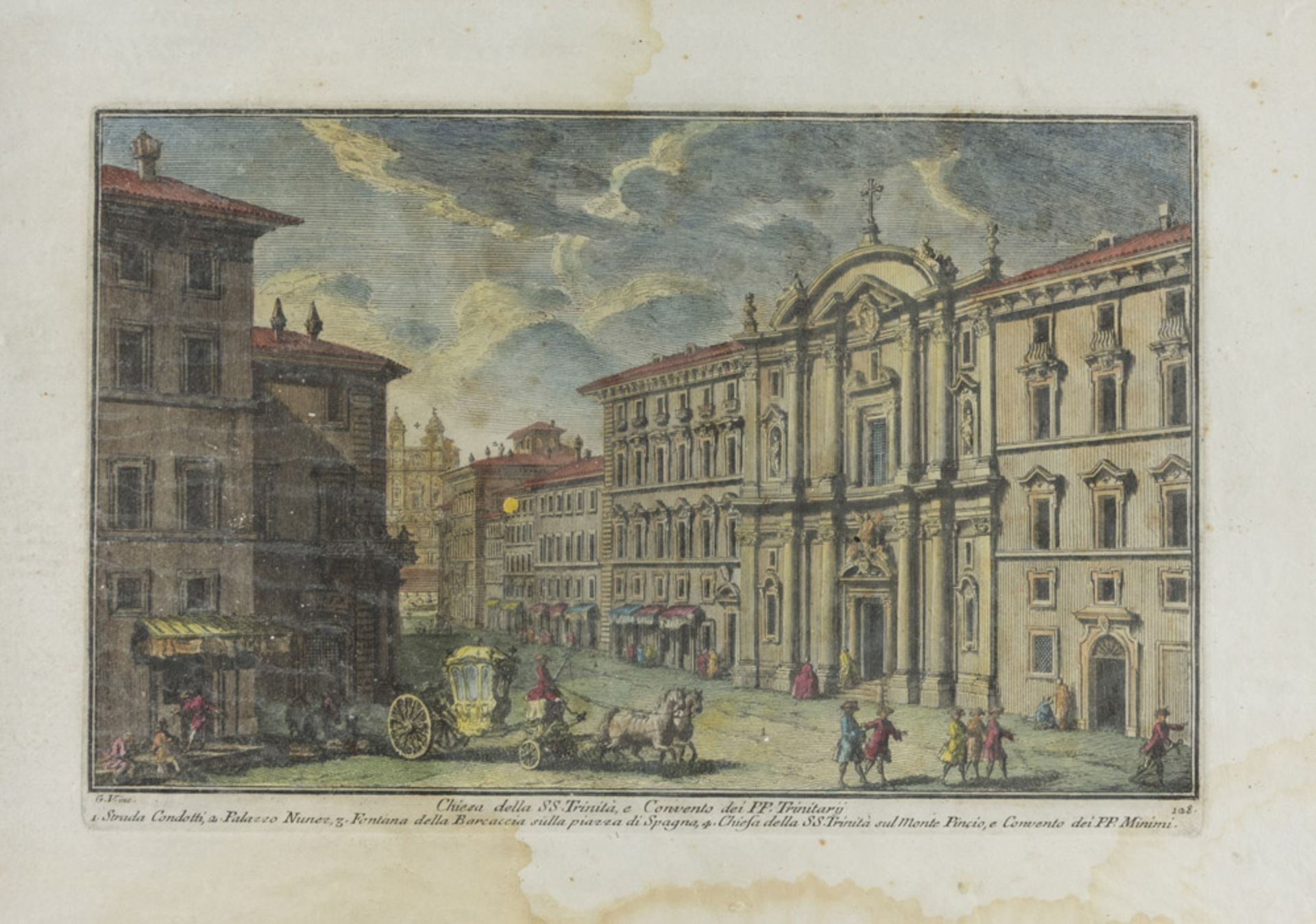 ENGRAVER XIX Church of the S.S. Trinit… and Convent of the Ps.P. Trinitarj, from Vases Church of