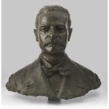 ITALIAN SCULPTOR, 19TH CENTURY Gentleman's portrait Bronze with burnished patina cm. 50 x 60 x 35