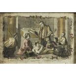 ANTONIO ZATTA (? 1757 - Venice 1797) PIETAS CHARITAS Six colored engravings, cm. 22 x 32 subtitled