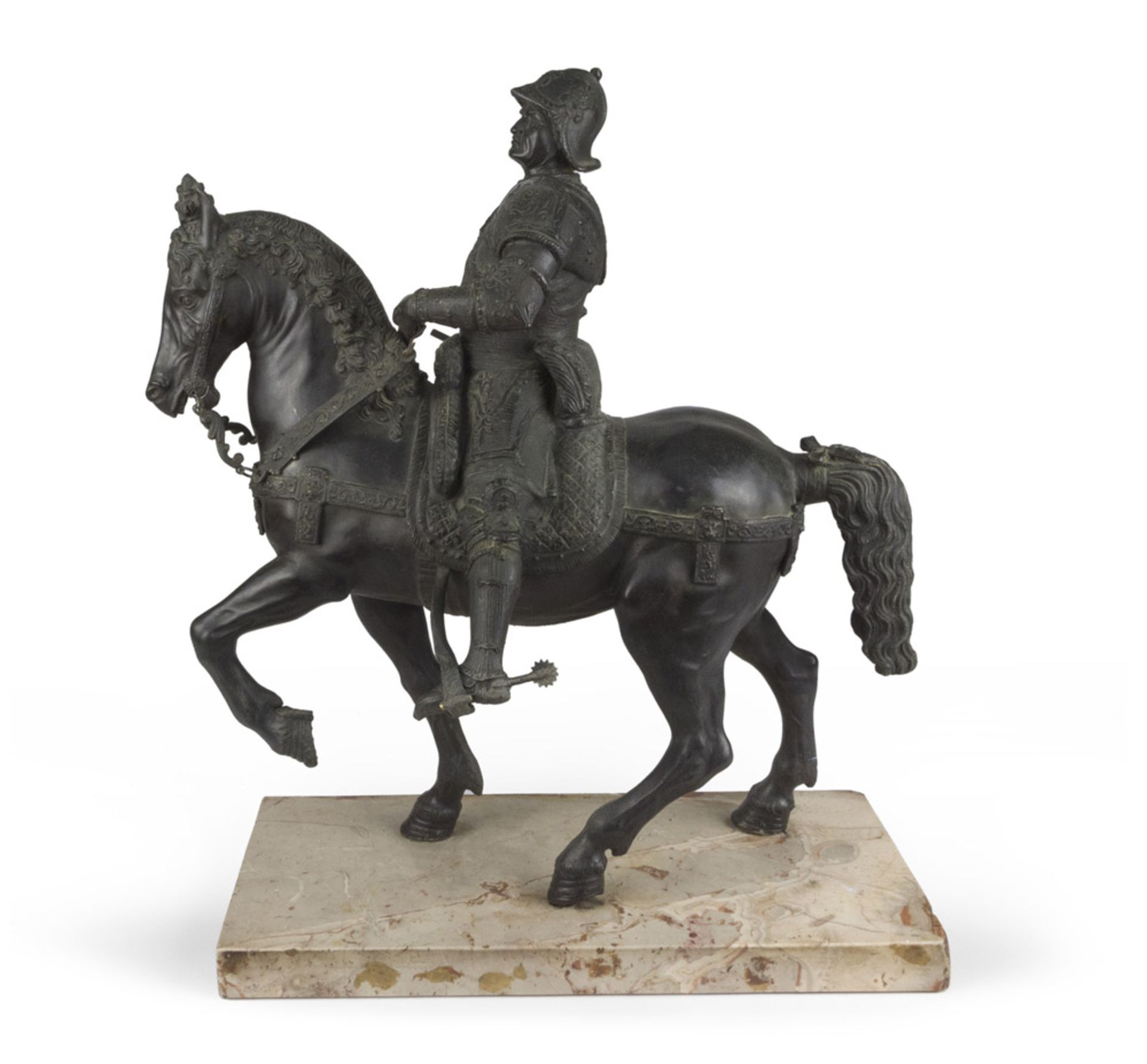 ITALIAN SCULPTOR, 19TH CENTURY BARTHOLEO COLLEONI, AFTER VERROCCHIO Bronze with burnished patina,