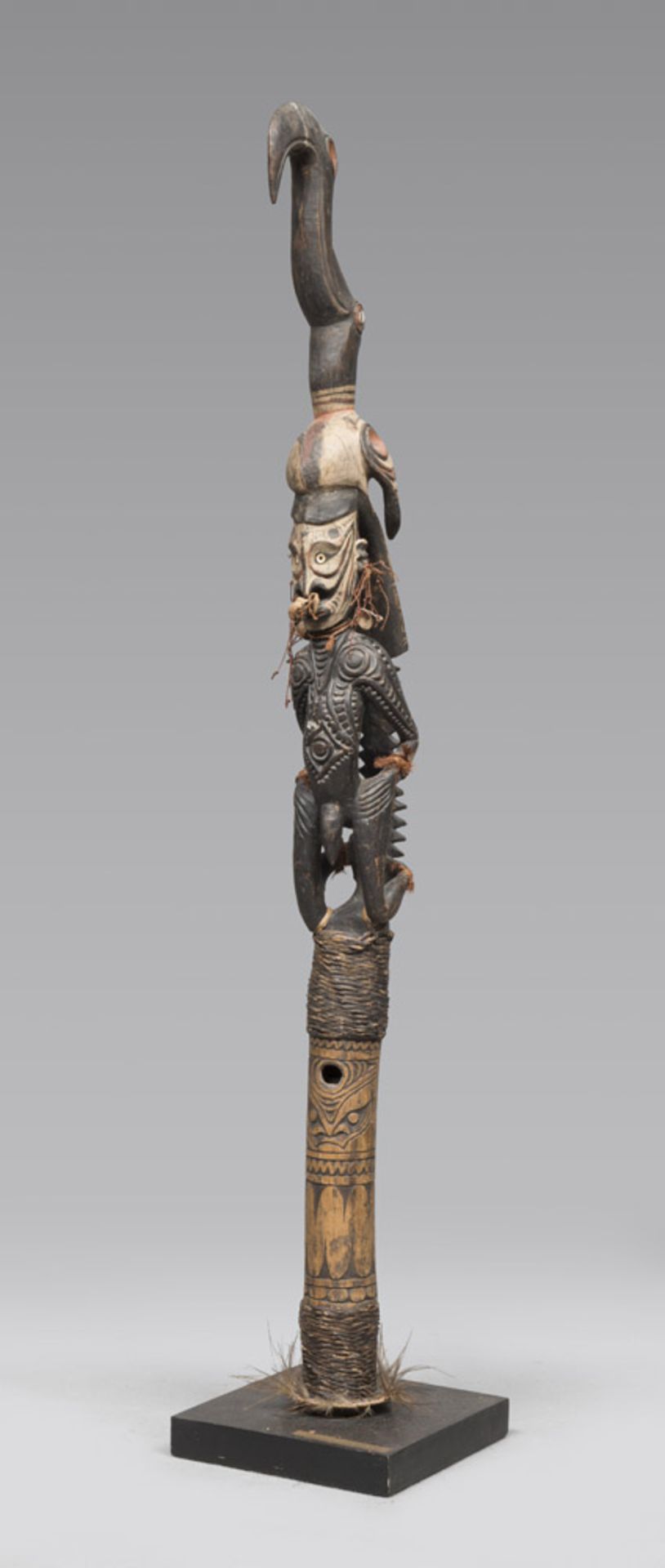 WOODEN KIMINIBIT FLUTE, NEW GUINEA 20TH CENTURY