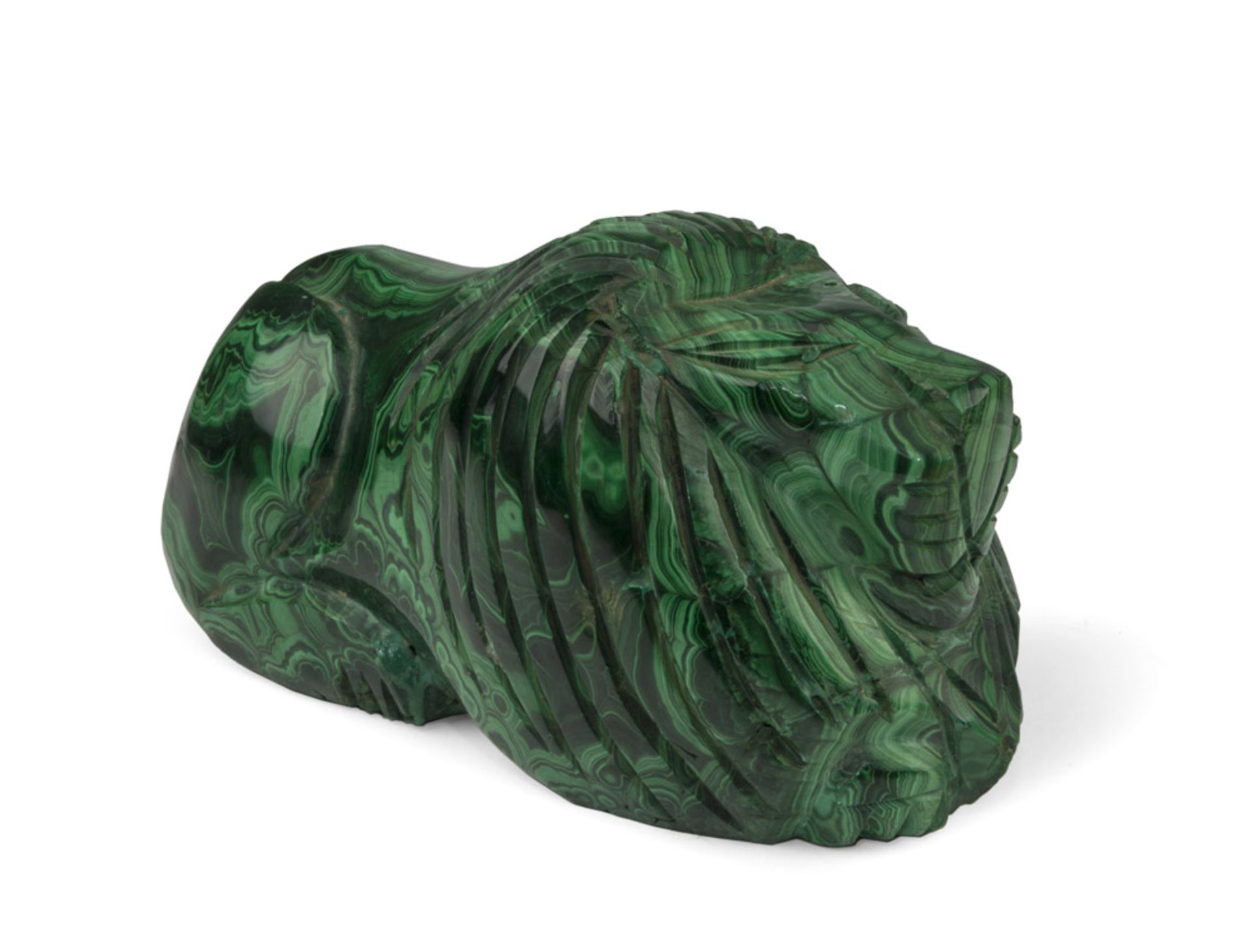 MALACHITE SCULPTURE, 20TH CENTURY