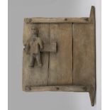 WOODEN PANEL WITH FIGURE, AFRICAN ART 20TH CENTURY