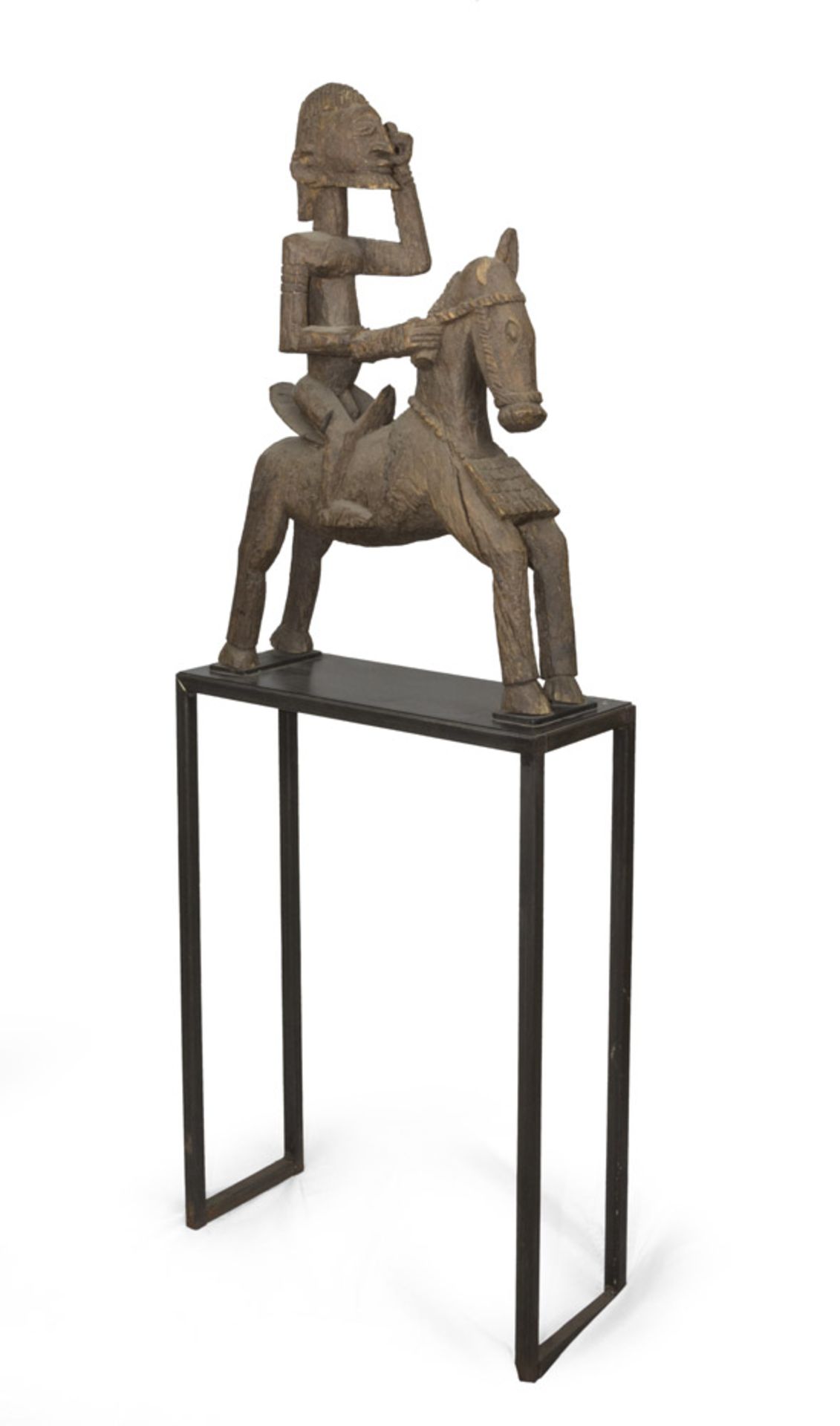 WOODEN RIDER'S SCULPTURE, DOGON, MALI EARLY 20TH CENTURY