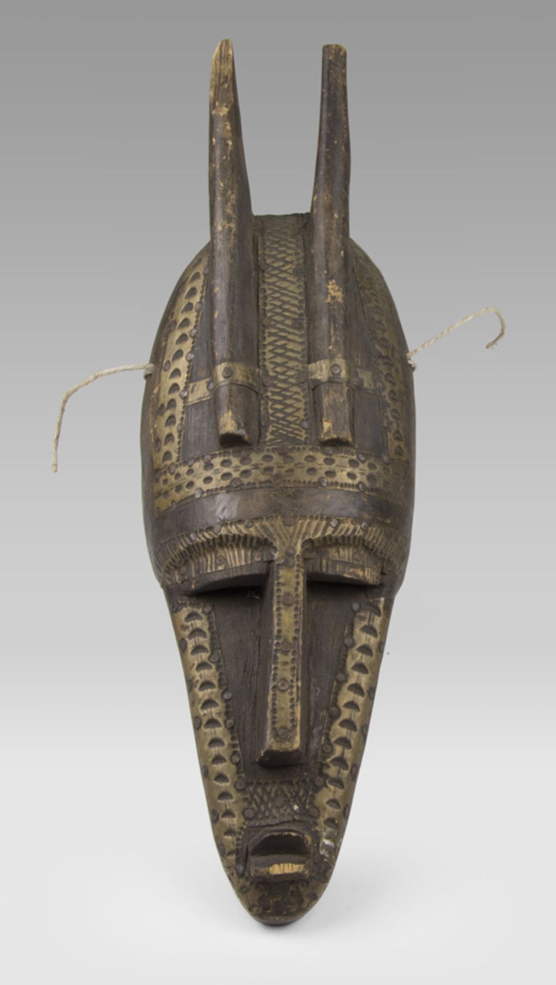 WOODEN BAULE' MASK, IVORY COAST 20TH CENTURY