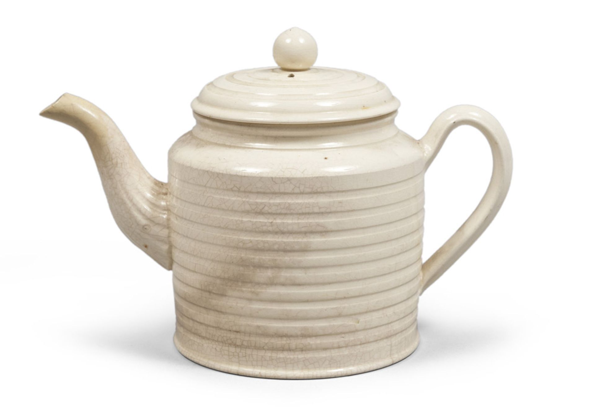 Earthenware Teapot, probably Naples 19th century. Measures cm. 17 x 14 x 25. TEIERA IN TERRAGLIA,