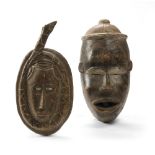 TWO MASKS, AFRICAN ART 20TH CENTURY