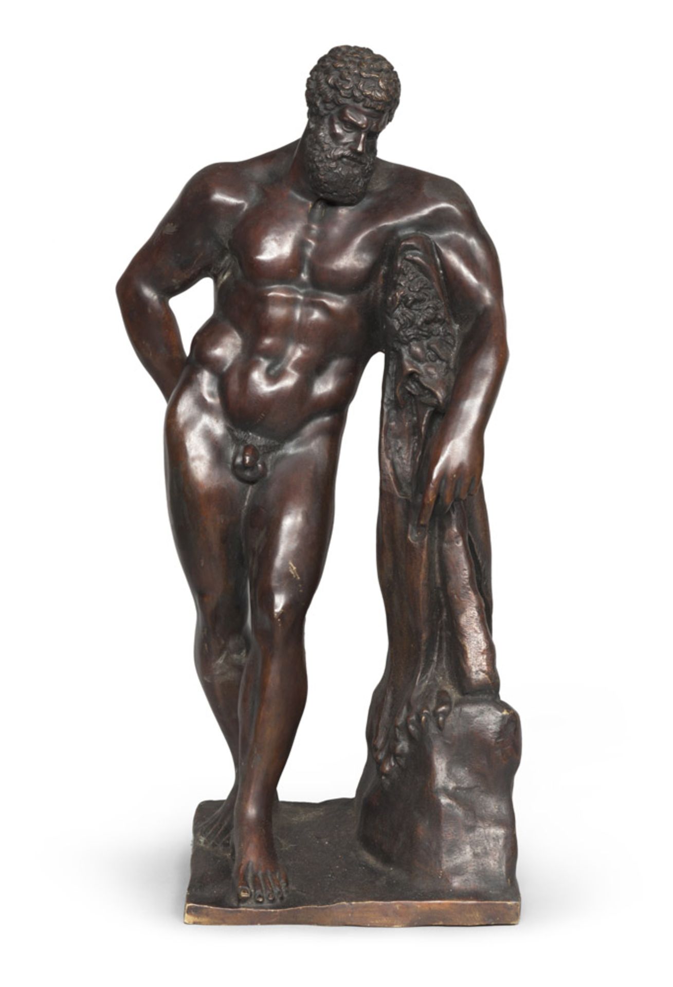 ITALIAN SCULPTOR, LATE 19TH CENTURY HERCULES Bronze with burnished patina, cm. 75 x 35 x 25