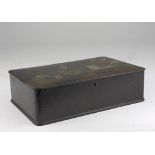 BLACK LACQUERED BOX, JAPAN, FIRST HALF OF THE 20TH CENTURY
