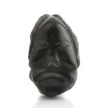 A SOAPSTONE SCULPTURE OF A FACE, ESKIMO ART 20TH CENTURY